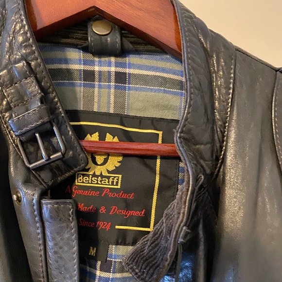 Men’s Belstaff dark leather jacket. - Picture 3 of 4